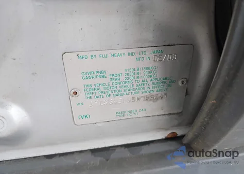 2003 Subaru Forester X z USA, uszkodzony, nr VIN JF1SG63663H765247